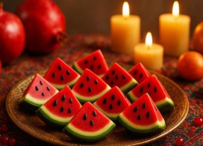 طرز تهیه شکلات هندوانه ای یلدایی به 3 روش ساده و کم هزینه طرز تهیه شکلات هندوانه ای یلدایی به 3 روش ساده و کم هزینه